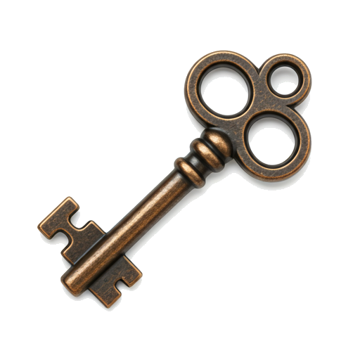 Antique brass key